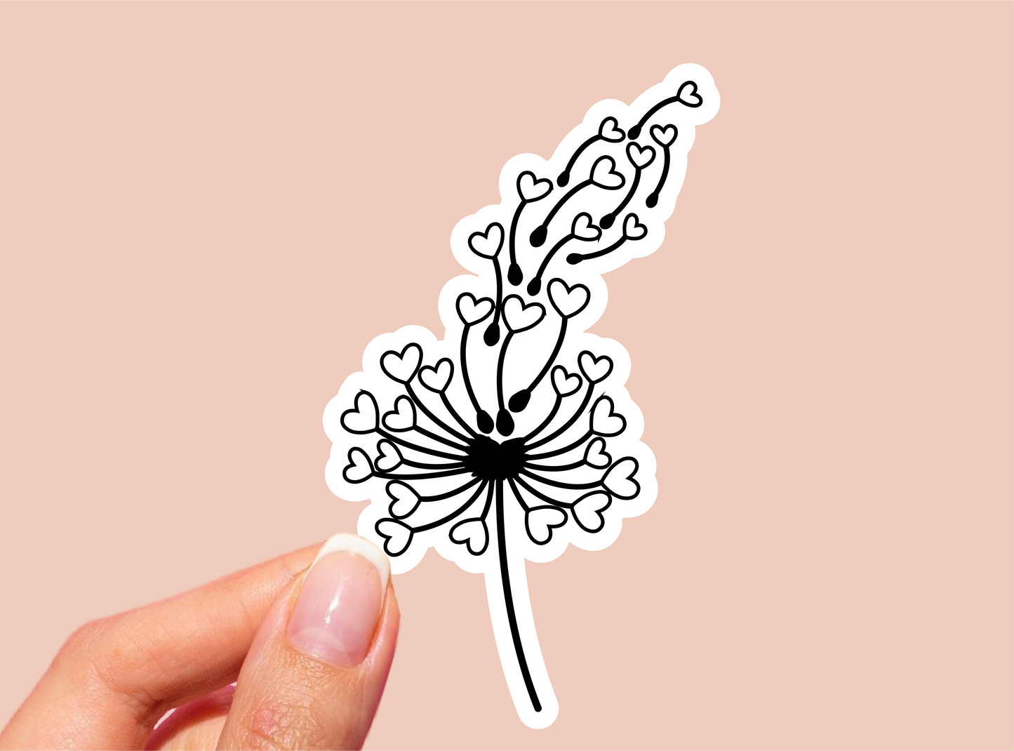 Dandelion Hearts Vinyl Die Cut Sticker