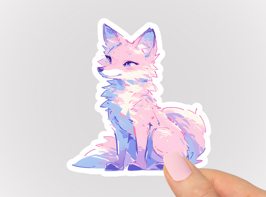 Pastel Fox Vinyl Die Cut Sticker