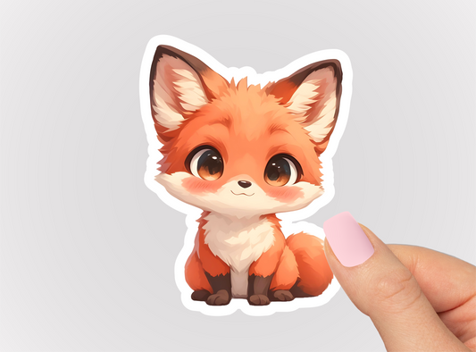 Cute Baby Fox Vinyl Die Cut Sticker