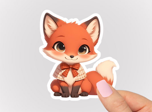 Cute Fox Vinyl Die Cut Sticker