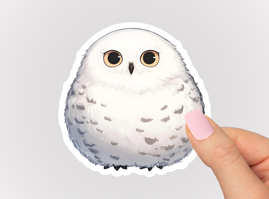 Magical Snow Owl Vinyl Die Cut Sticker