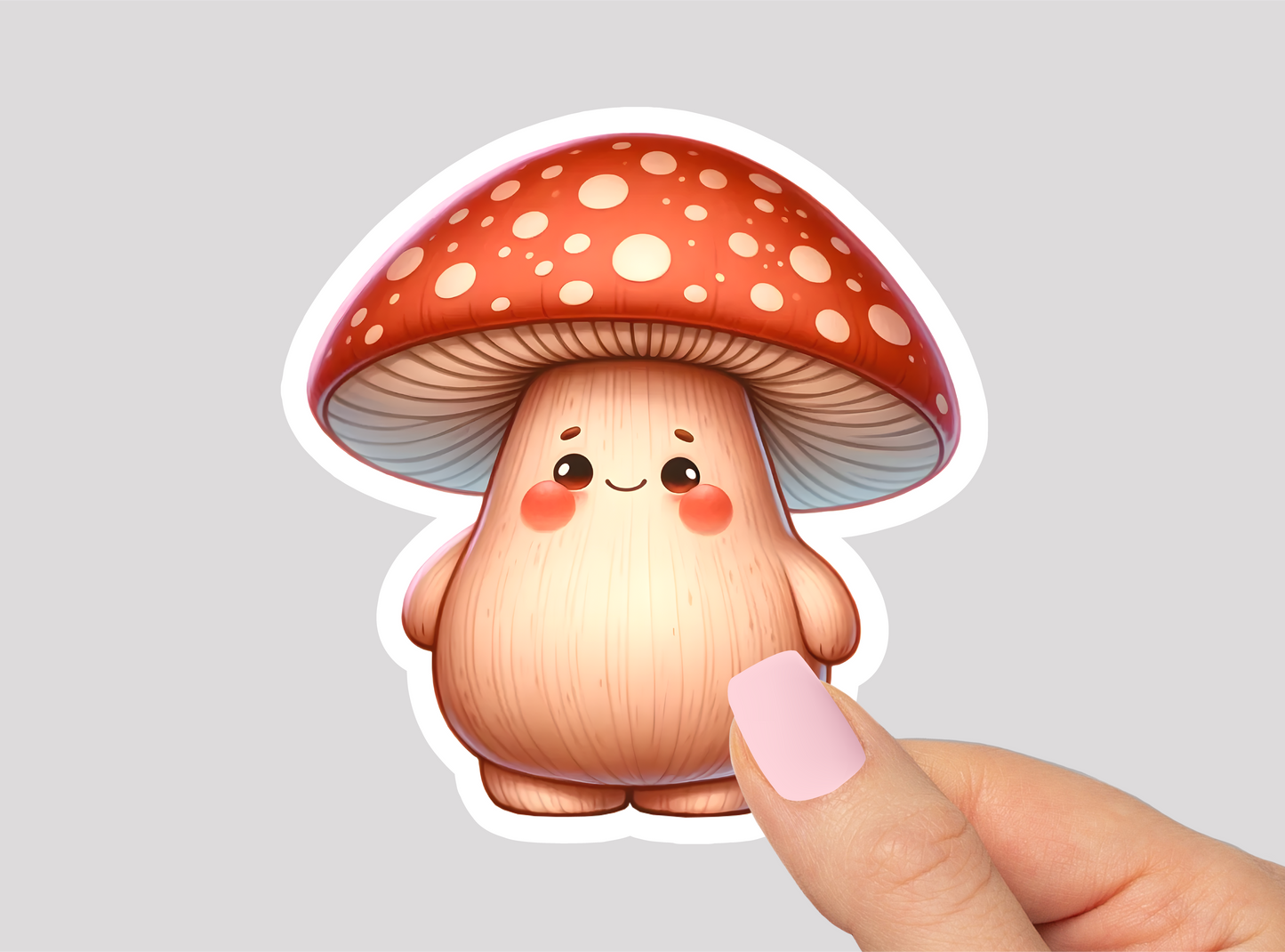 Kawaii Mushroom Vinyl Die Cut Sticker