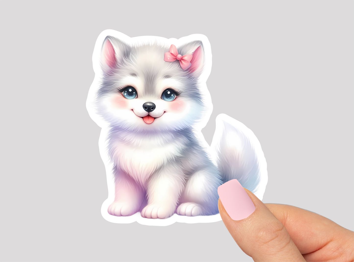 Cute Wolf Vinyl Die Cut Sticker