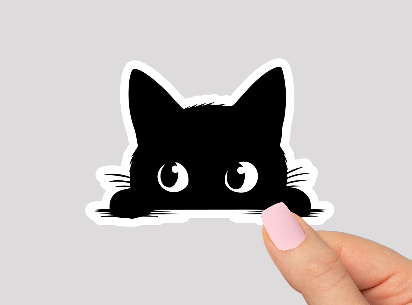 Black Cat Vinyl Die Cut Sticker