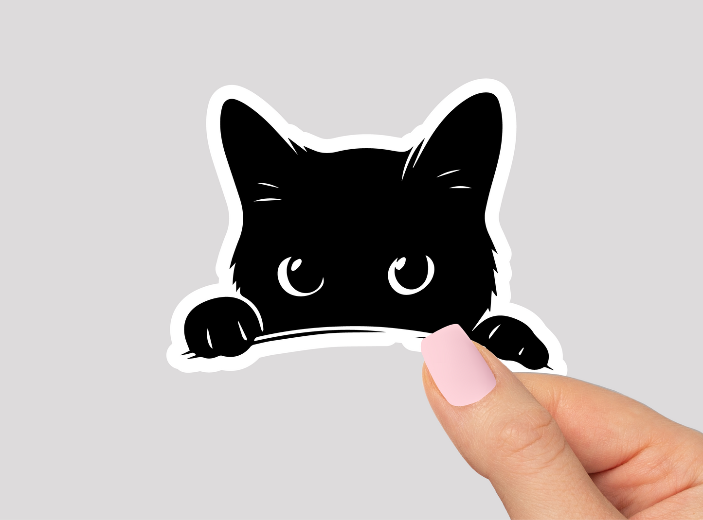 Black Cat Vinyl Die Cut Sticker