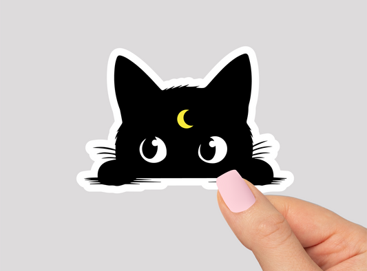 Black Cat Vinyl Die Cut Sticker