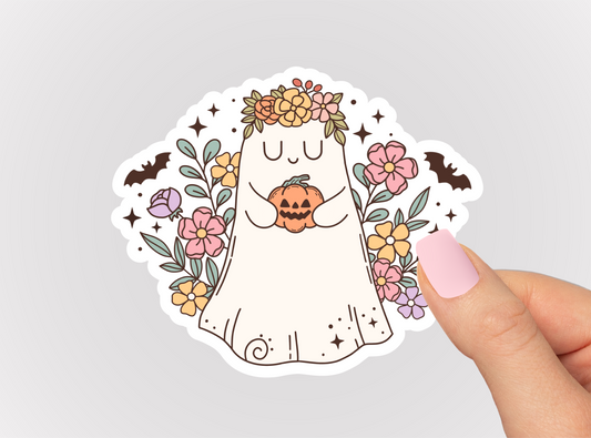 Cute Autumnal Floral Ghost