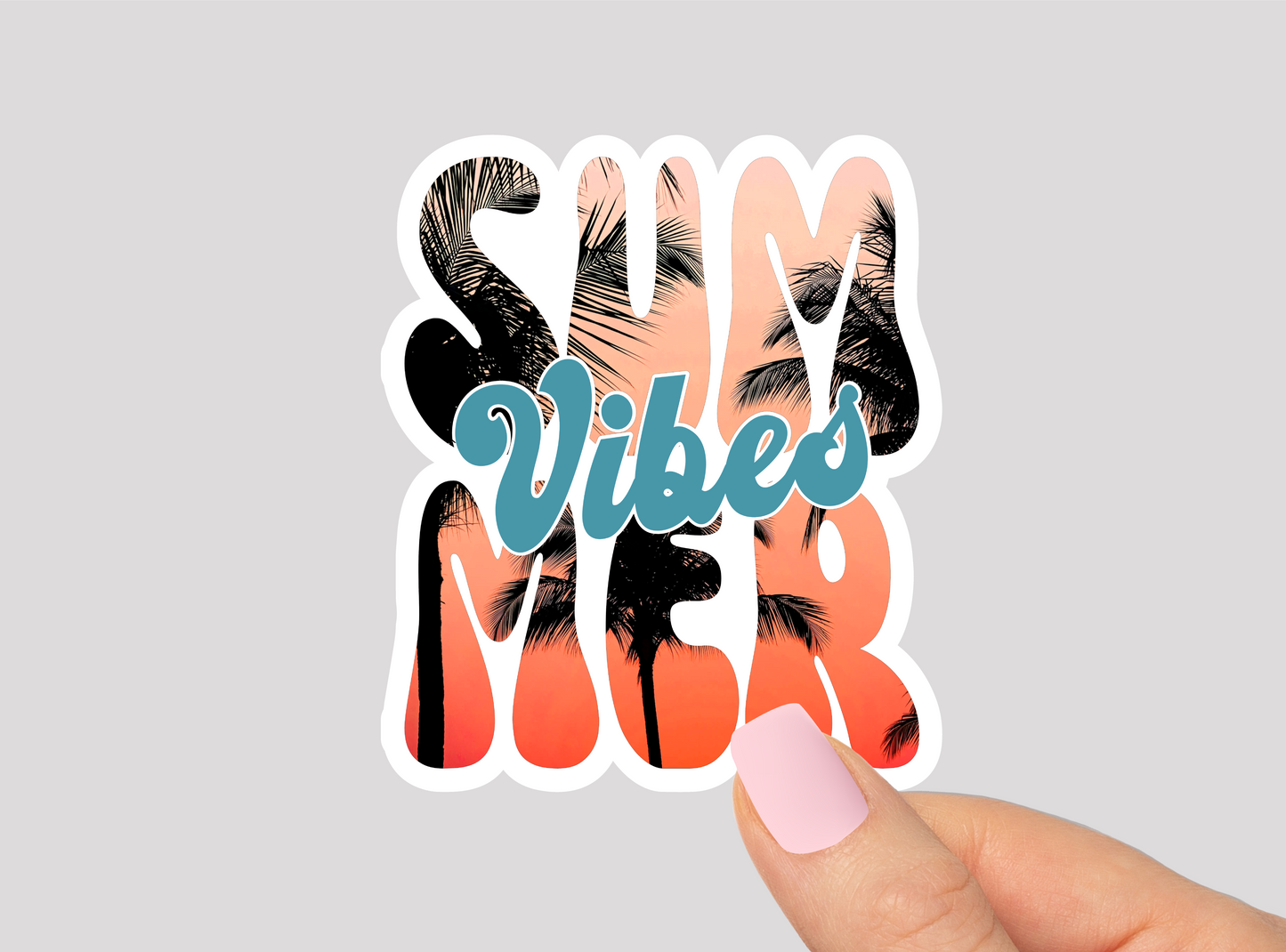 Summer Vibes Vinyl Die Cut Sticker