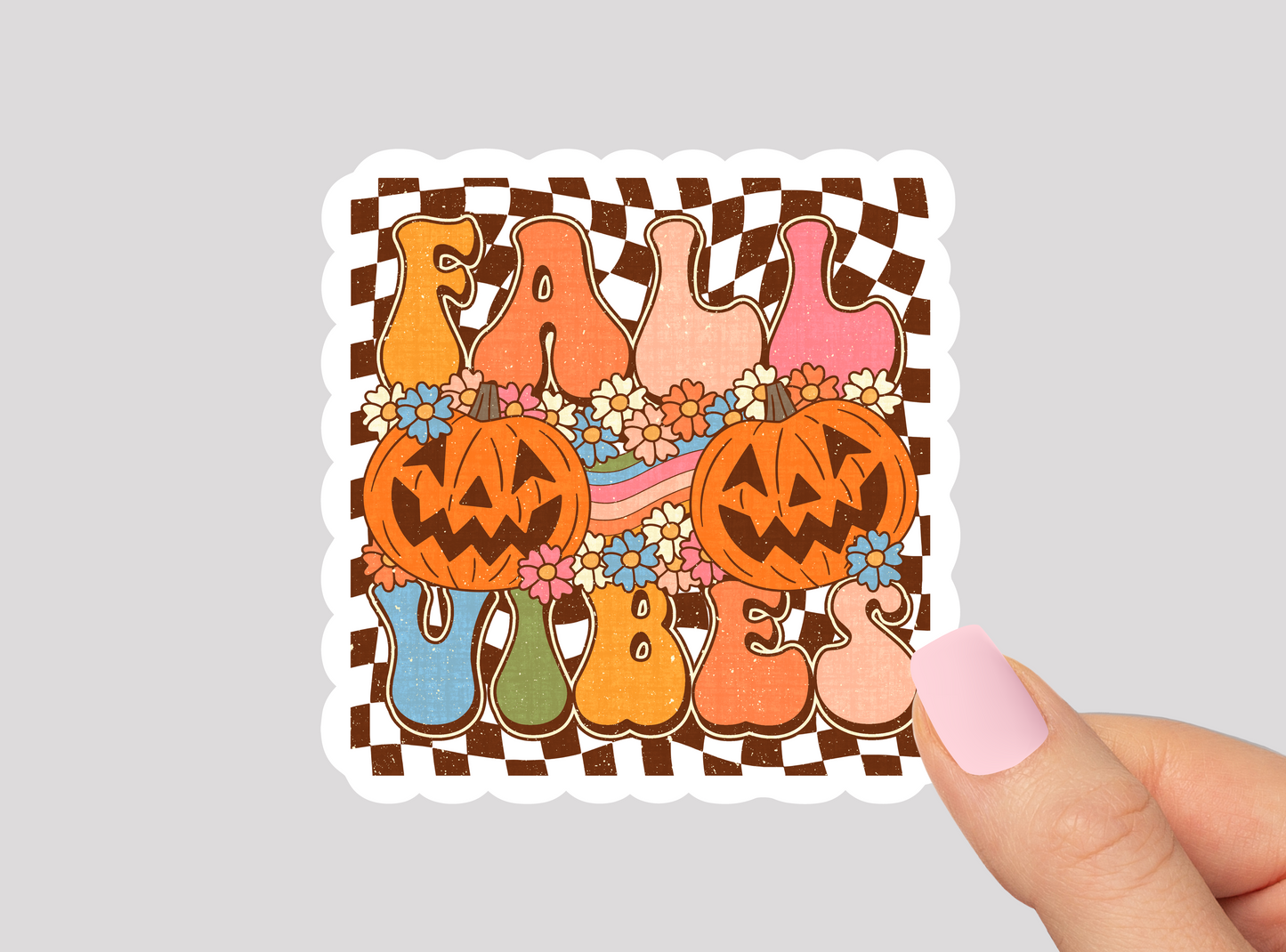 Fall Vibes Vinyl Die Cut Sticker