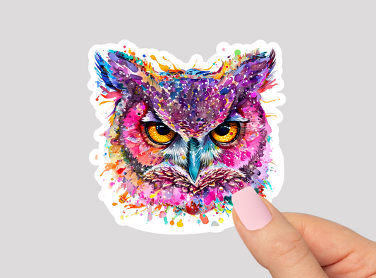 Owl Vinyl Die Cut Sticker