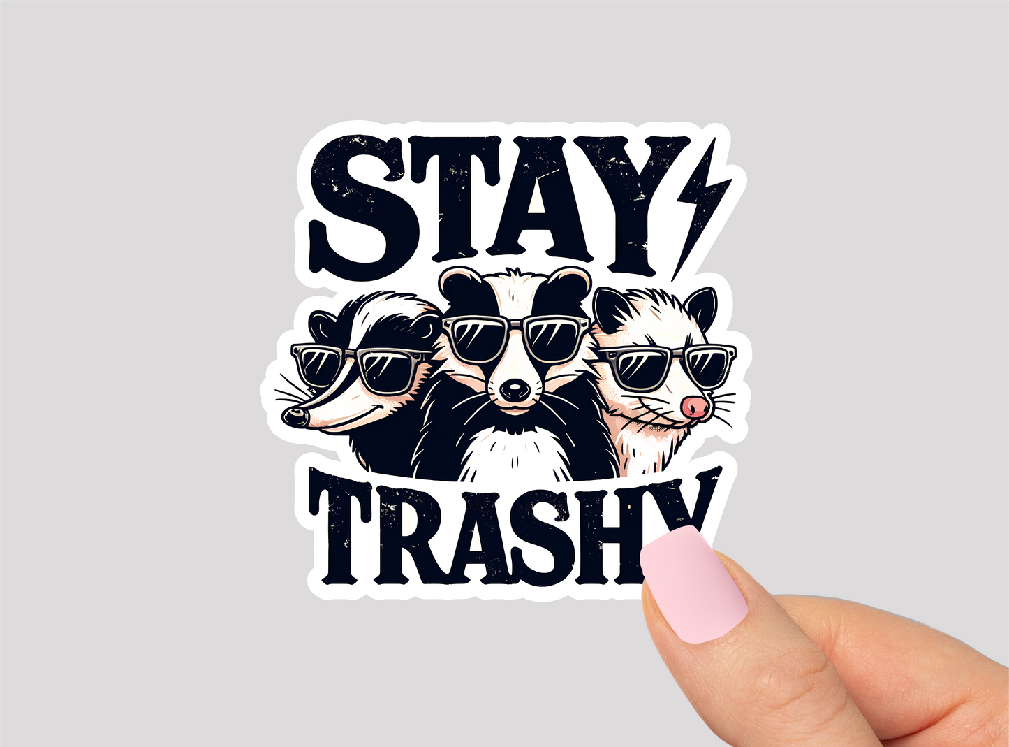 Stay Trashy Vinyl Die Cut Sticker