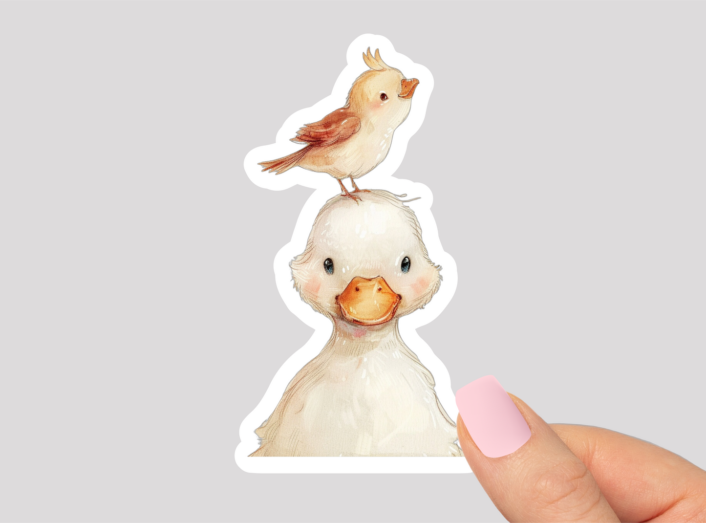 Duck and Bird Vinyl Die Cut Sticker