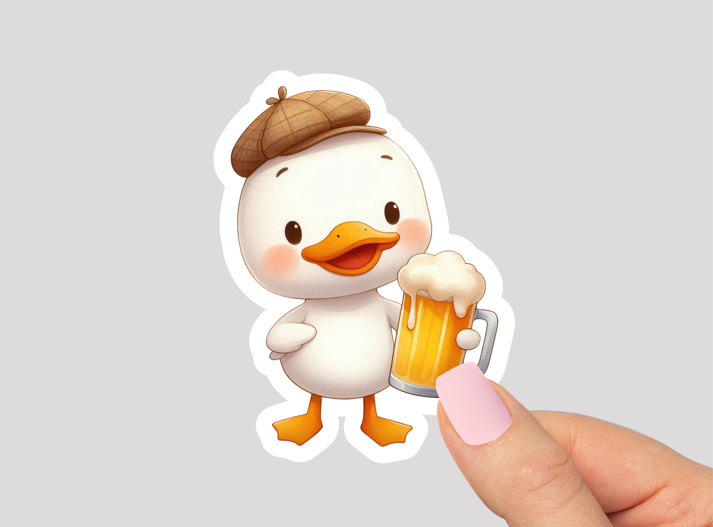 Beer Ducky Vinyl Die Cut Sticker