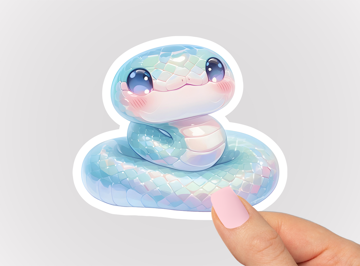 Pastel Baby Snake Vinyl Die Cut Sticker