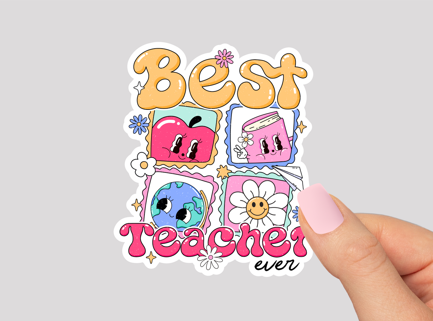 Best Teacher Vinyl Die Cut Sticker