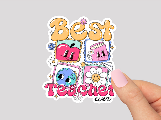 Best Teacher Vinyl Die Cut Sticker