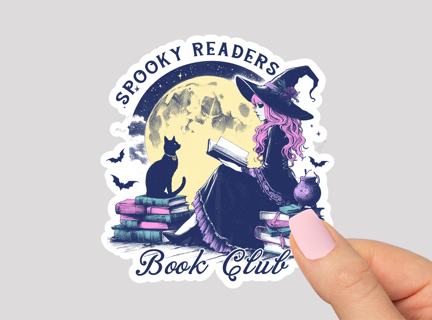 Spooky Reader Book Club Vinyl Die Cut Sticker