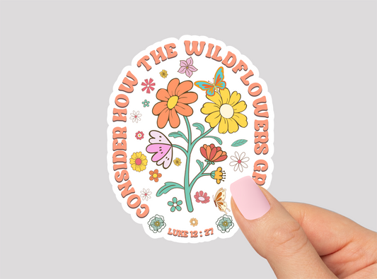 Wildflowers Vinyl Die Cut Sticker