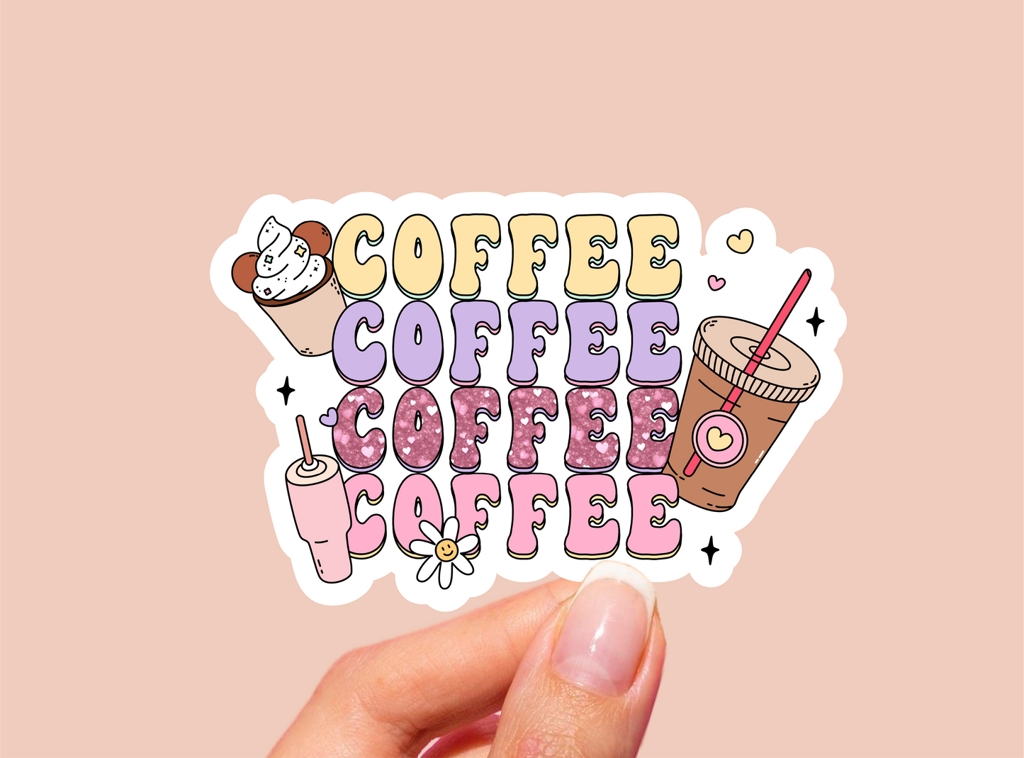 Coffee Vinyl Die Cut Sticker