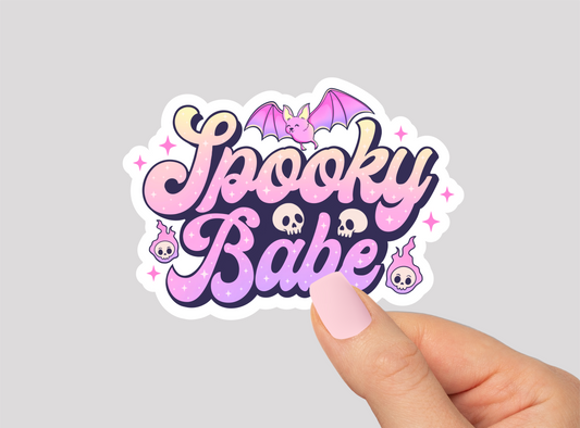 Spooky Babe Vinyl Die Cut Sticker