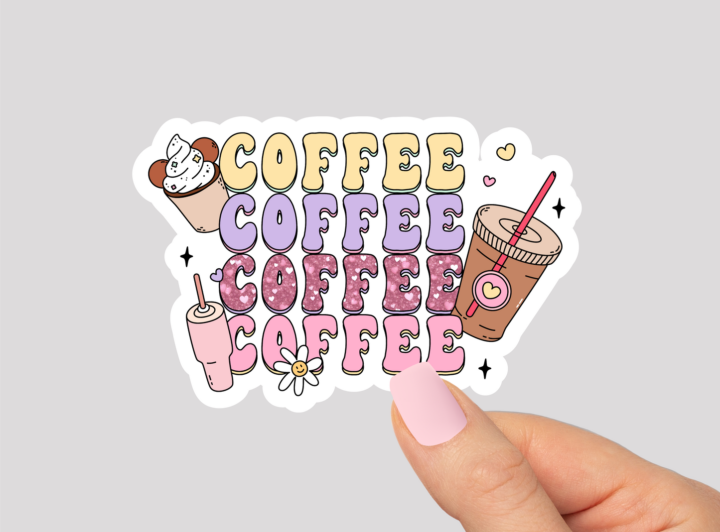 Coffee Vinyl Die Cut Sticker