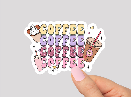 Coffee Vinyl Die Cut Sticker