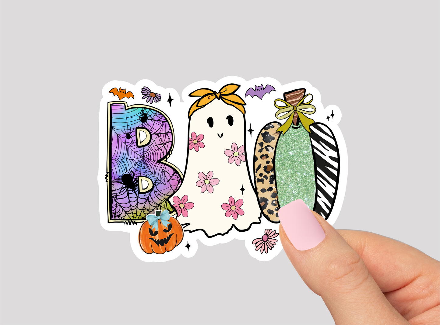 Boo Halloween Vinyl Die Cut Sticker