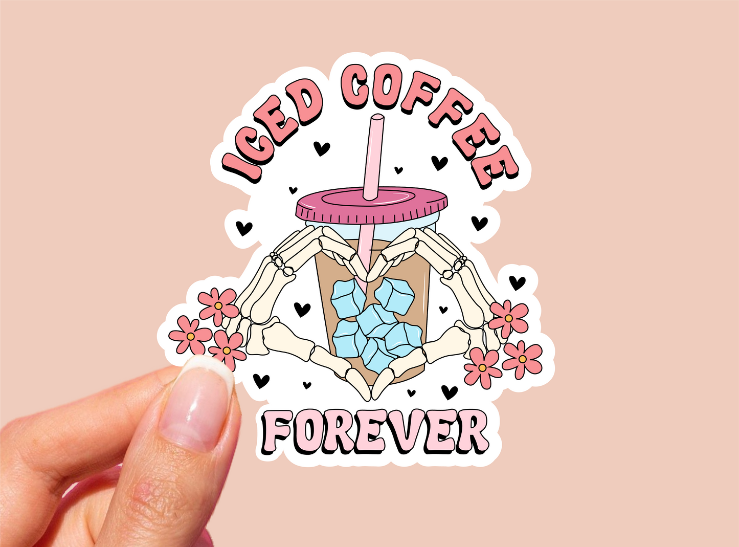 Iced Coffee Forever Vinyl Die Cut Sticker