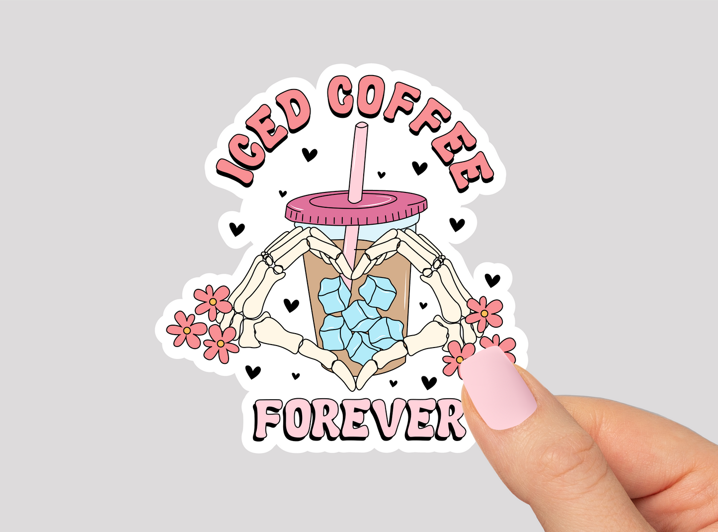 Iced Coffee Forever Vinyl Die Cut Sticker