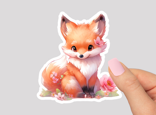 Cute Fox Vinyl Die Cut Sticker