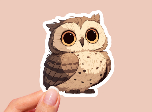 Cute Owl Vinyl Die Cut Sticker