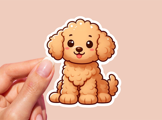 Cute Puppy Vinyl Die Cut Sticker