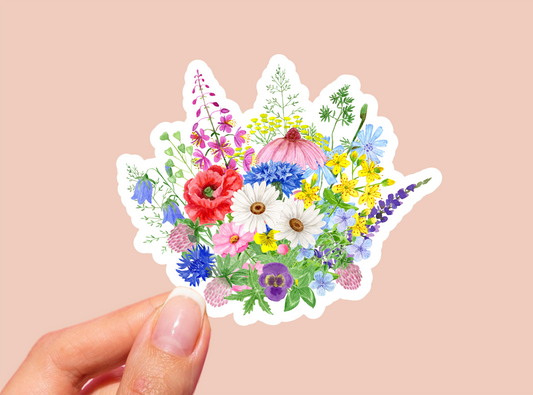 Wildflowers Vinyl Die Cut Sticker