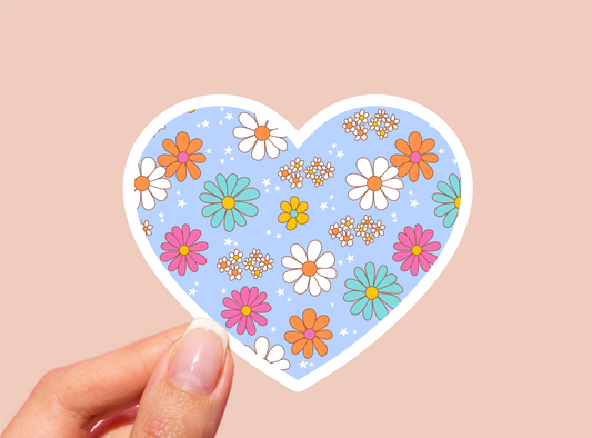 Floral Pattern Vinyl Die Cut Sticker