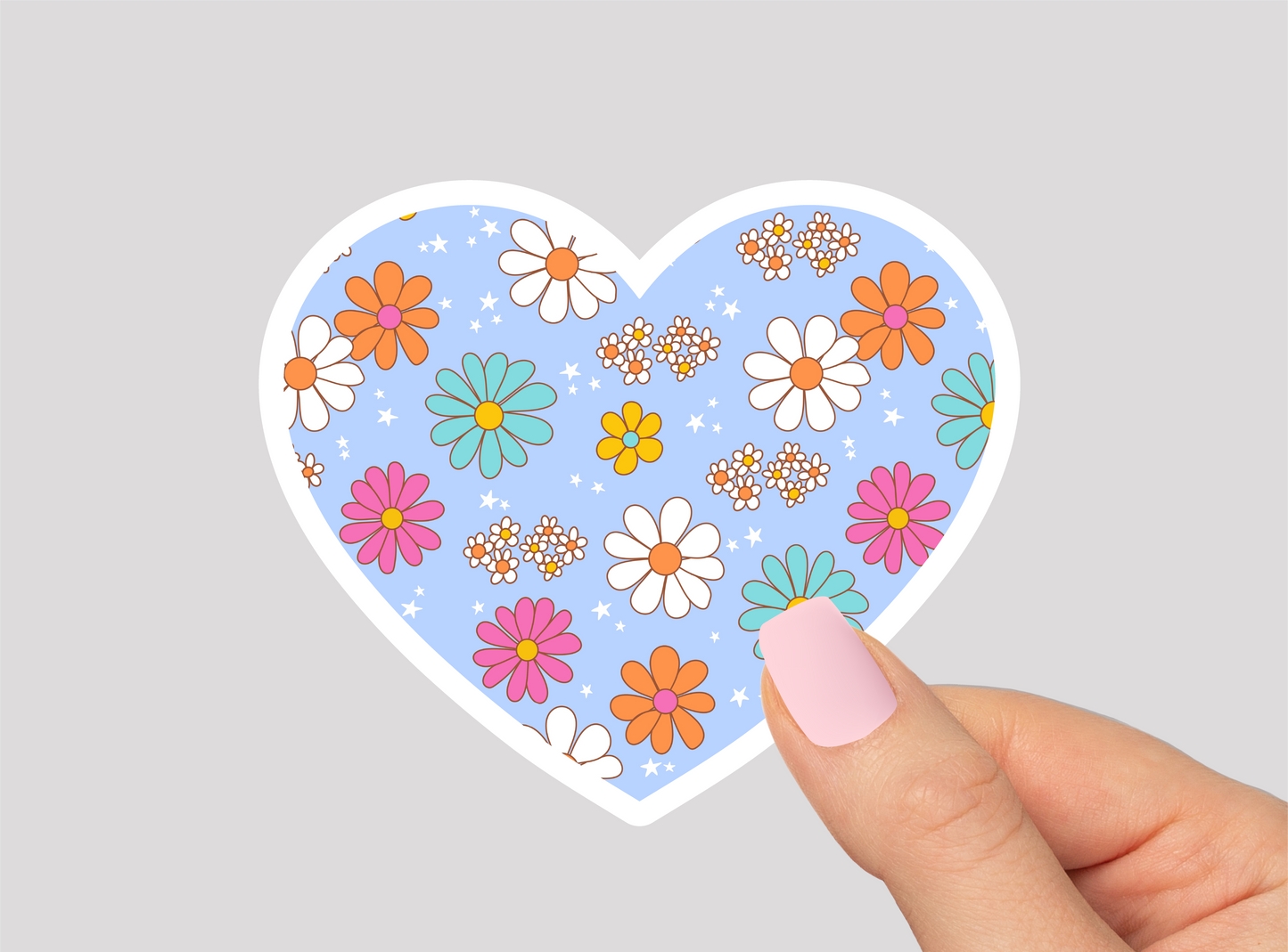 Floral Pattern Vinyl Die Cut Sticker