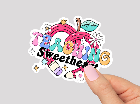 Teaching Sweetheart Vinyl Die Cut Sticker