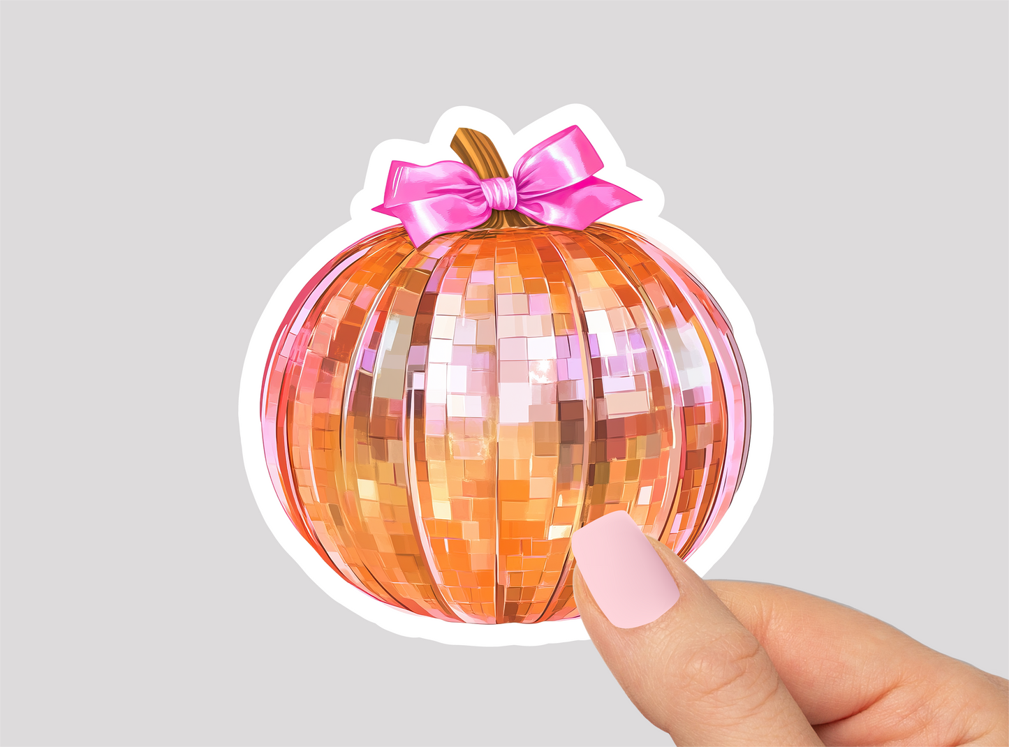 Disco Pumpkin Vinyl Die Cut Sticker