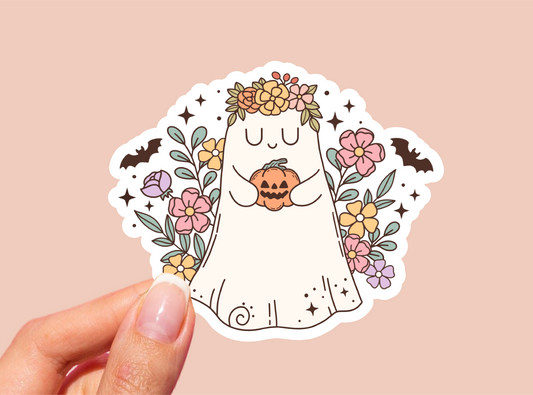 Cute Autumnal Floral Ghost