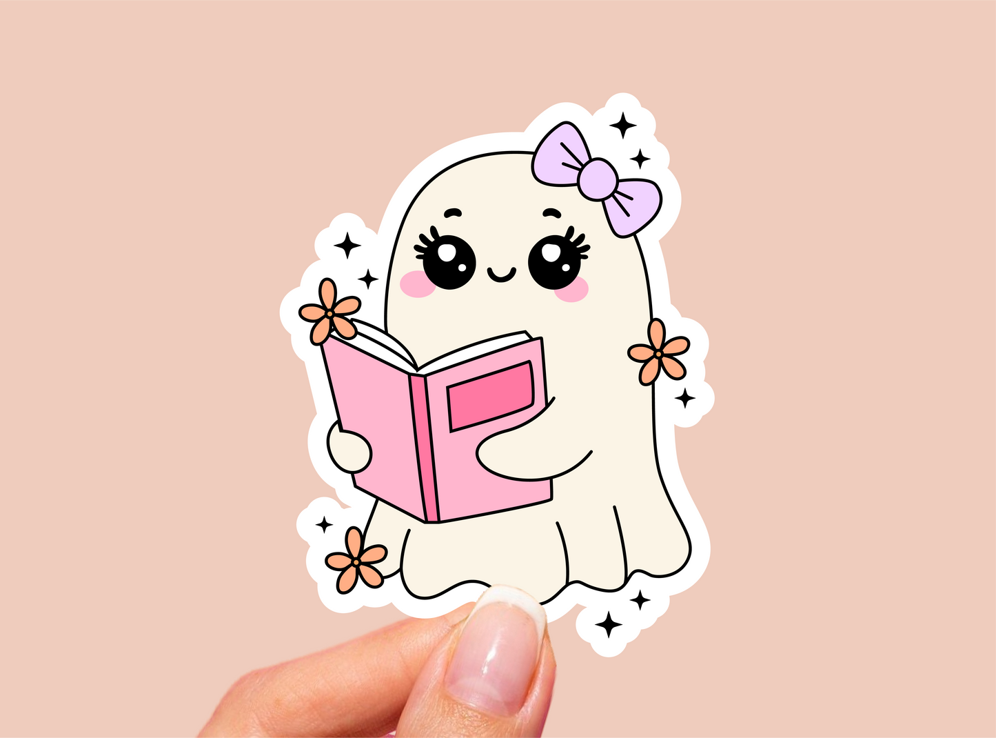 Cute Reading Ghost