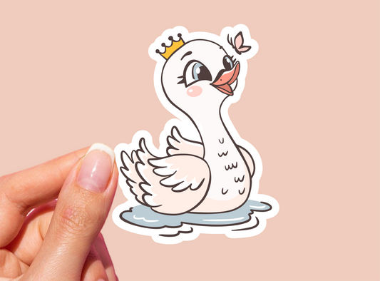 Swan Vinyl Die Cut Sticker