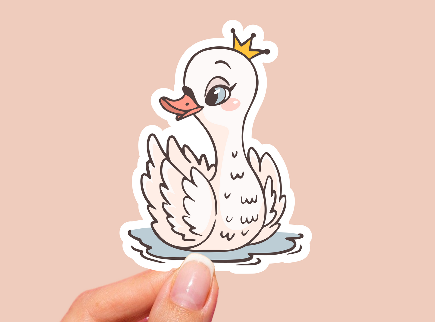 Swan Vinyl Die Cut Sticker