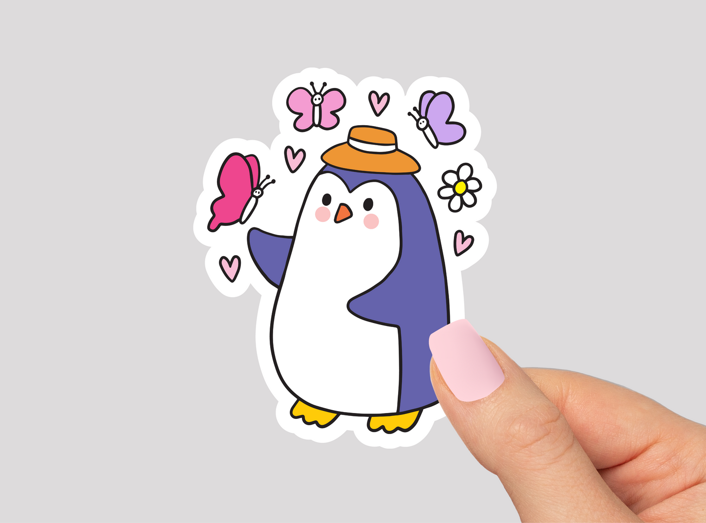 Cute Penguin Vinyl Die Cut Sticker