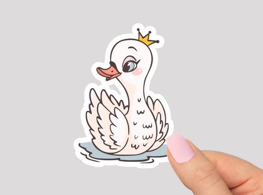 Swan Vinyl Die Cut Sticker