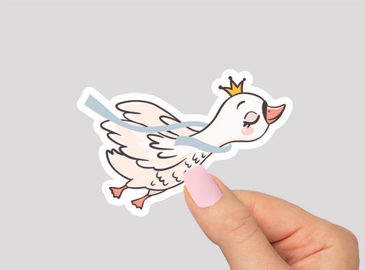 Swan Vinyl Die Cut Sticker