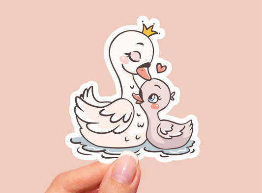 Swan Vinyl Die Cut Sticker