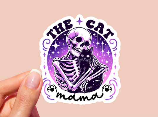 The Cat Mama Vinyl Die Cut Sticker