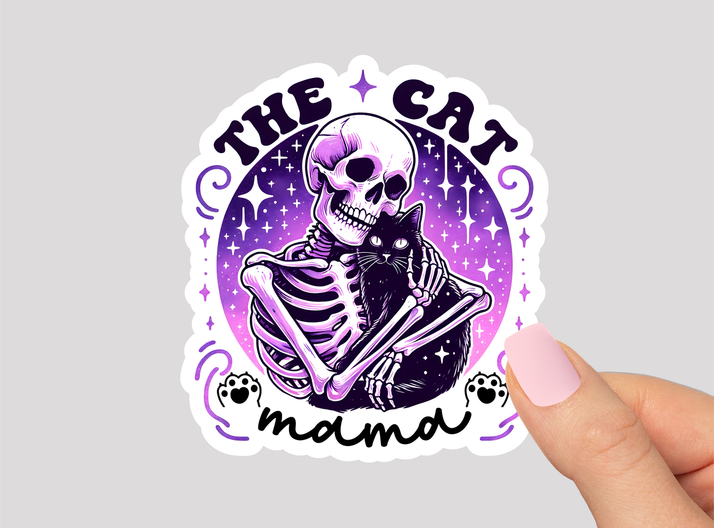 The Cat Mama Vinyl Die Cut Sticker