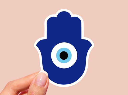 Hamsa Hand Blue Eye Vinyl Die Cut Sticker