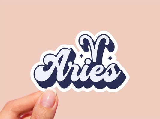 Aries Zodiac Vinyl Die Cut Sticker