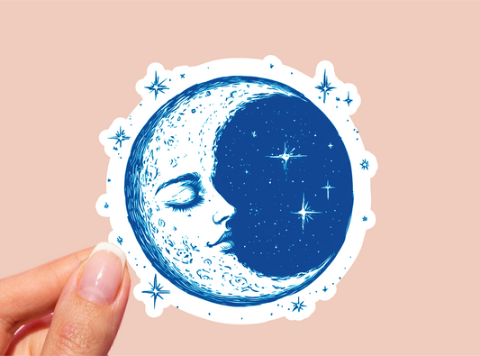 Moon Vinyl Die Cut Sticker